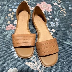 Madewell The Nelda d'Orsay Flat in Deep Camel nwt 9